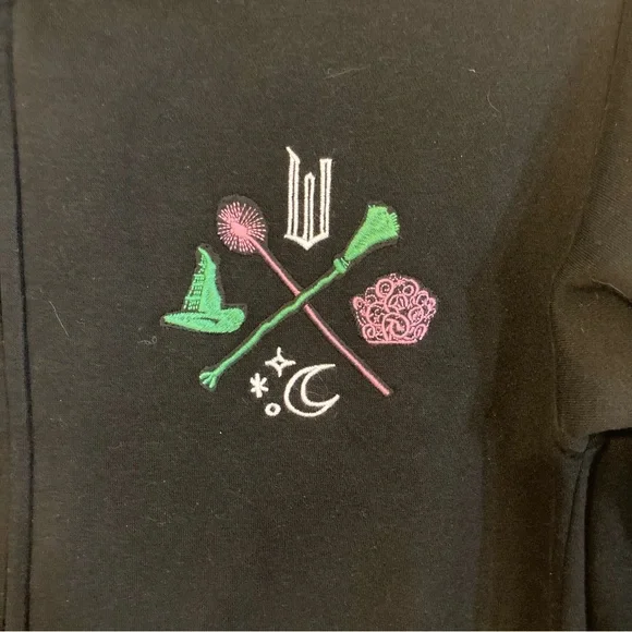 Wicked XS black full zip hooded sweatshirt with logo on the front back & sleeve - Picture 3 of 7